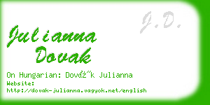 julianna dovak business card